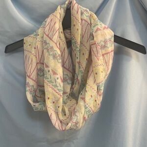 Patterned Infinity Scarf - Multicolor